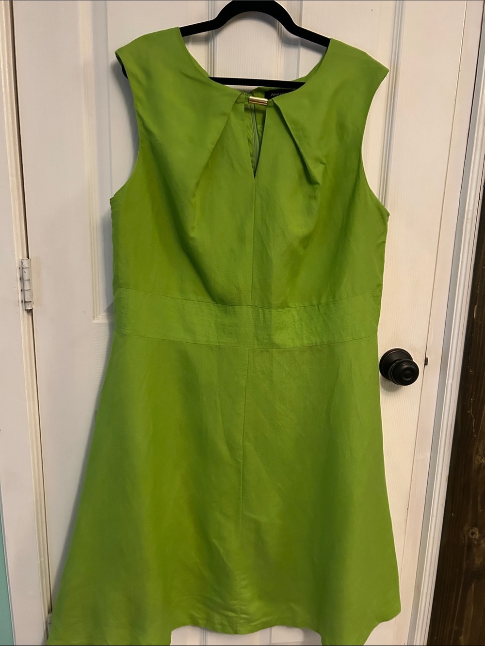 Ashley Stewart NWOT Green Sleeveless A-Line Dress